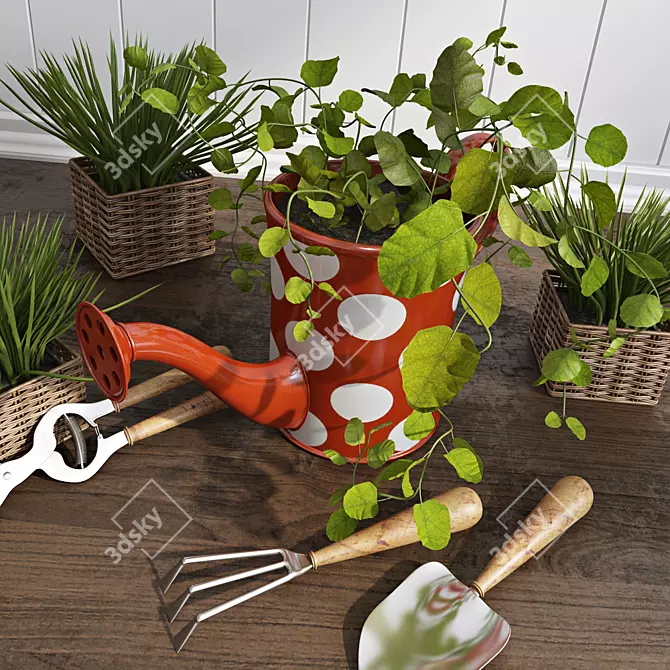 Spring Garden Tool Set 3D model image 2