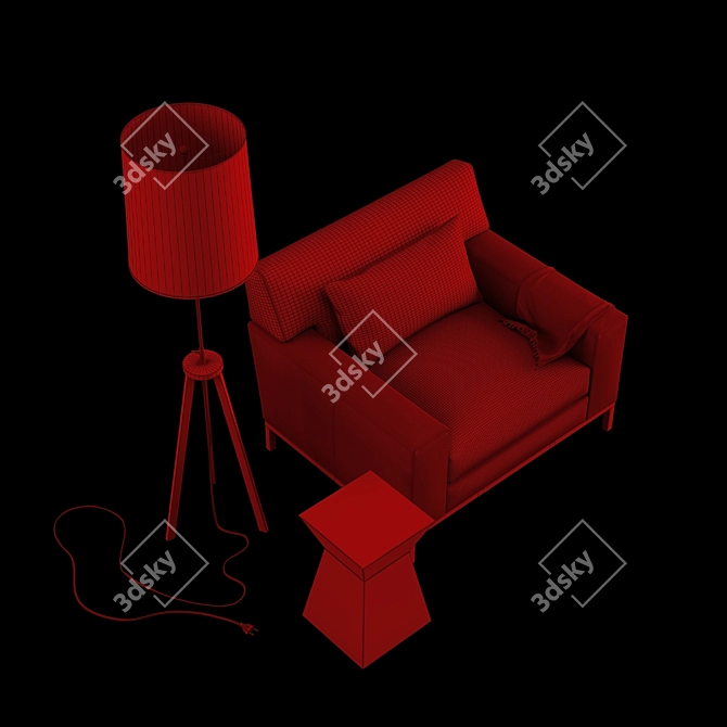 Elegant Liaigre Furniture Set 3D model image 3