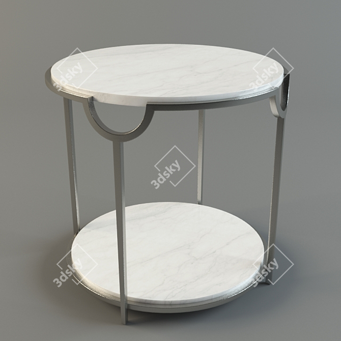 Elegant Oval Side Table: Bernhardt Morello 3D model image 1