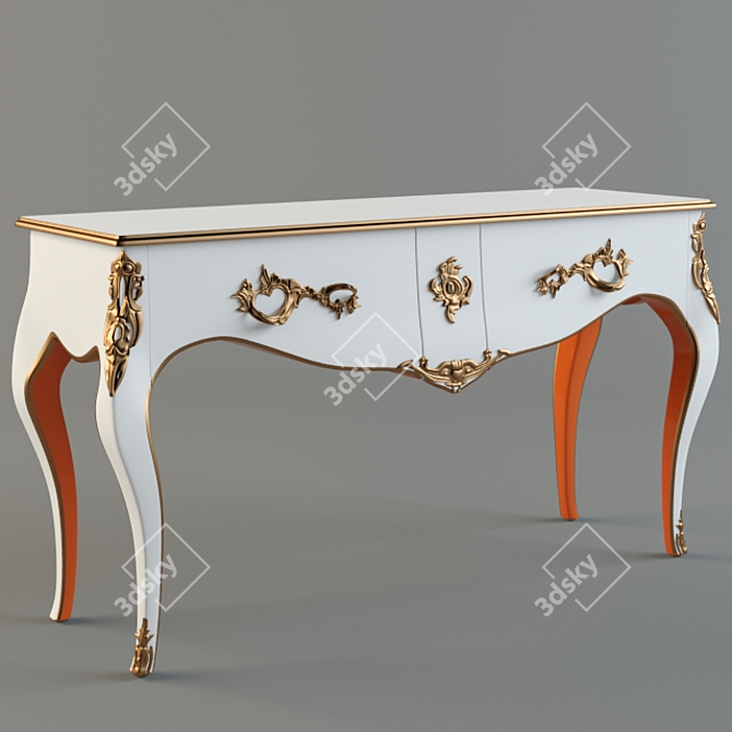 Elegance Unleashed: Volutes Console 3D model image 1