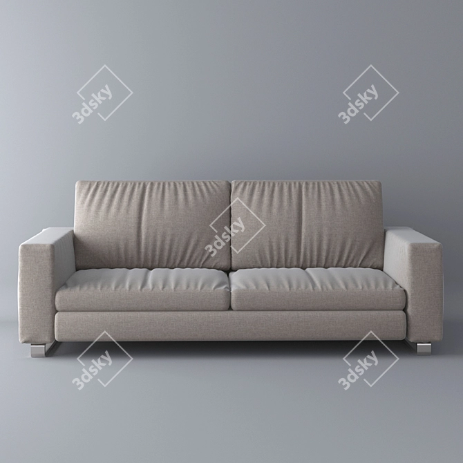 Sleek Modern Sofa - Stylish & Comfortable 3D model image 1