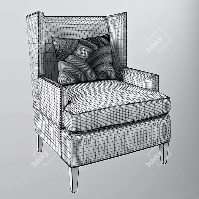 Elegant Kalinda's Chair Set 3D model image 2