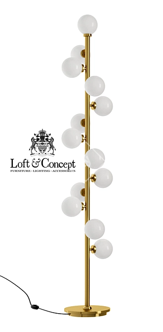 Bubble Stik Cold Floor Lamp - Stylish Loft Lighting 3D model image 2