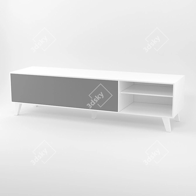 Minimalist TV Stand: Vray Materials 3D model image 1