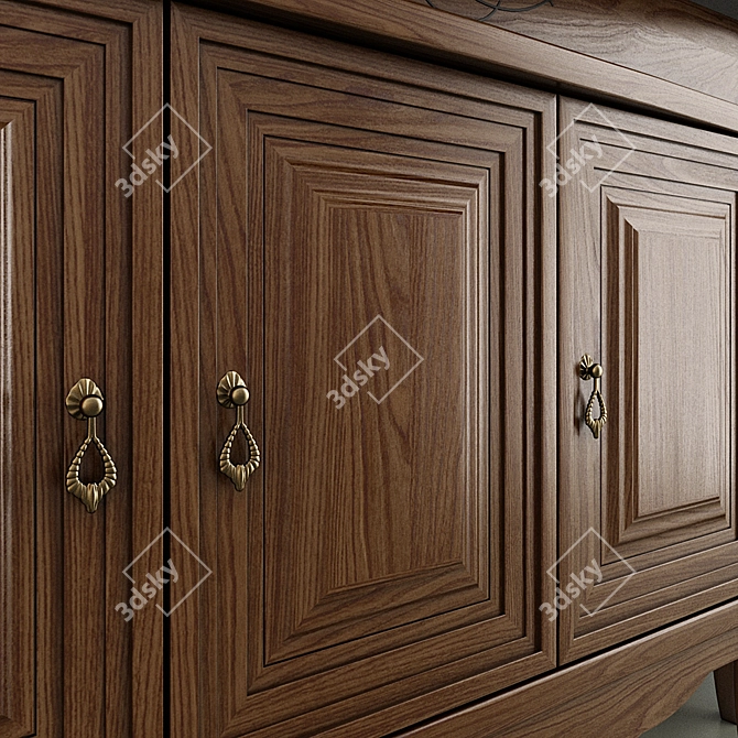 Lorenzo 100: Elegant Bathroom Furniture Set 3D model image 3