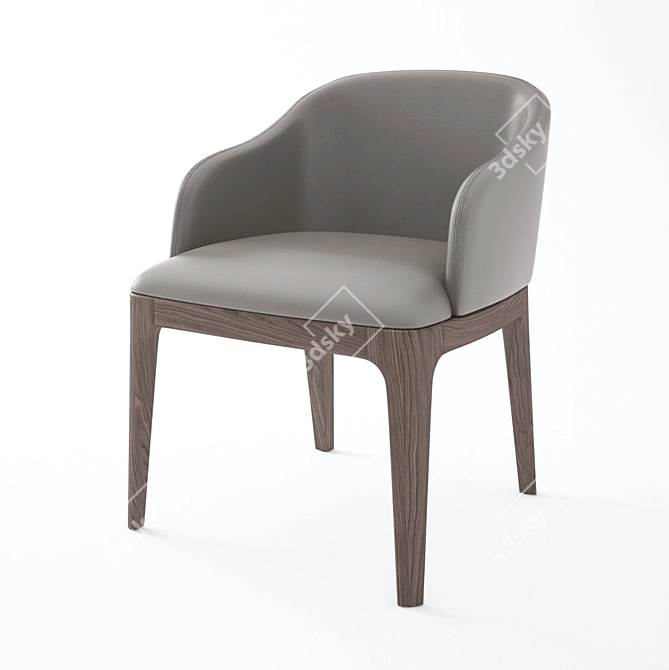 Eco Leather Wooster Armchair 3D model image 1