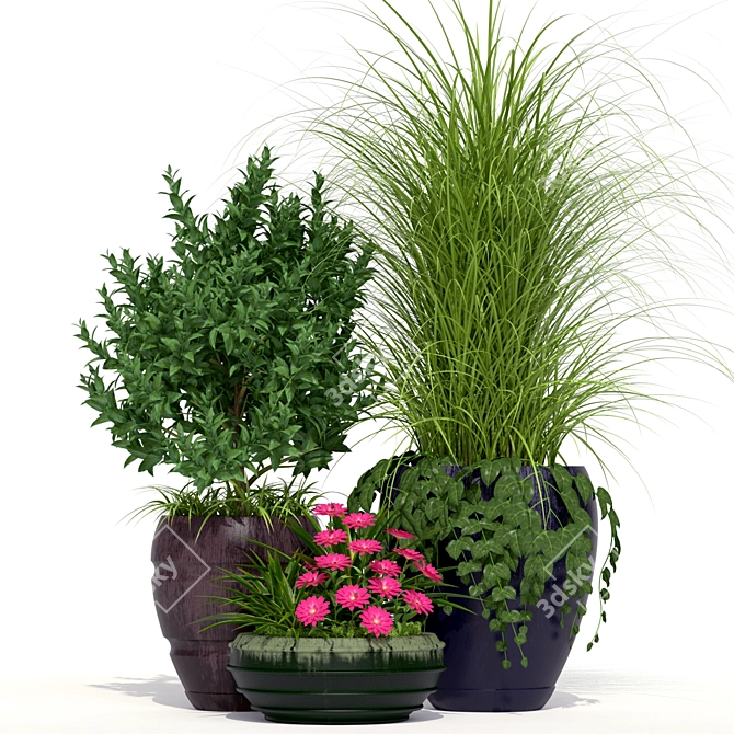  Stylish Outdoor Planters 3D model image 1