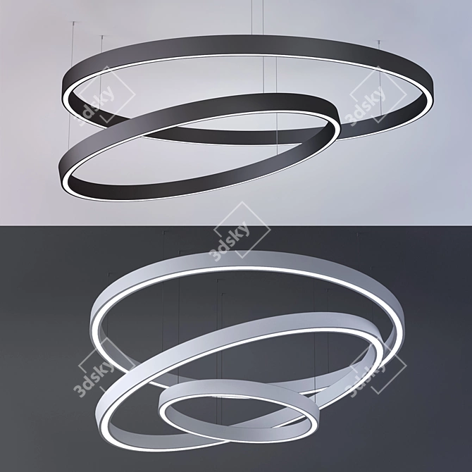 X-CIRCULE LED Fixtures: High-Quality Lighting for 4K Renders 3D model image 1