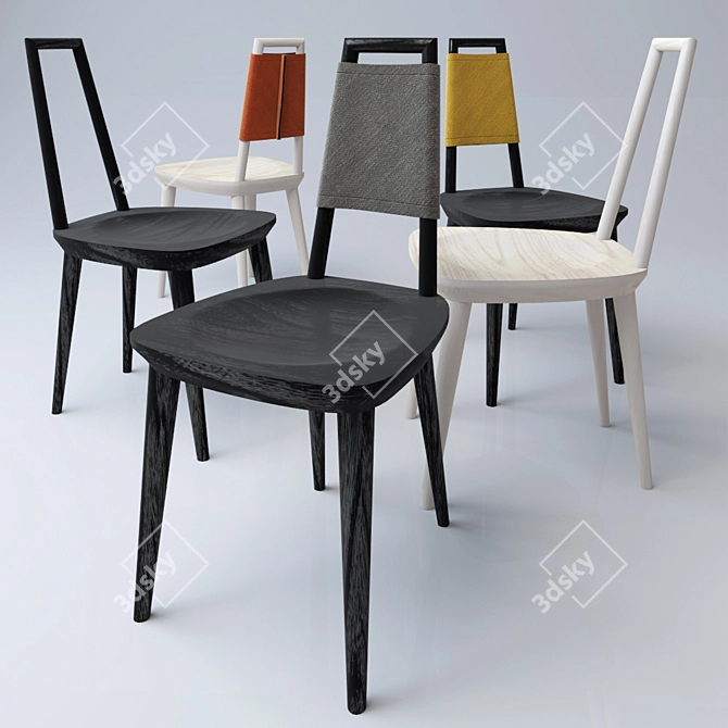 FAB Handmade Wood Chairs 3D model image 1