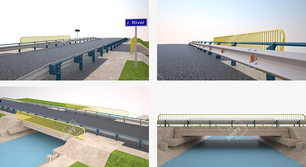 Durable 14m Avtodorozhny Bridge 3D model image 2