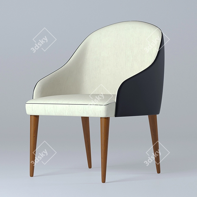 Elegant Judy Armchair 3D model image 1