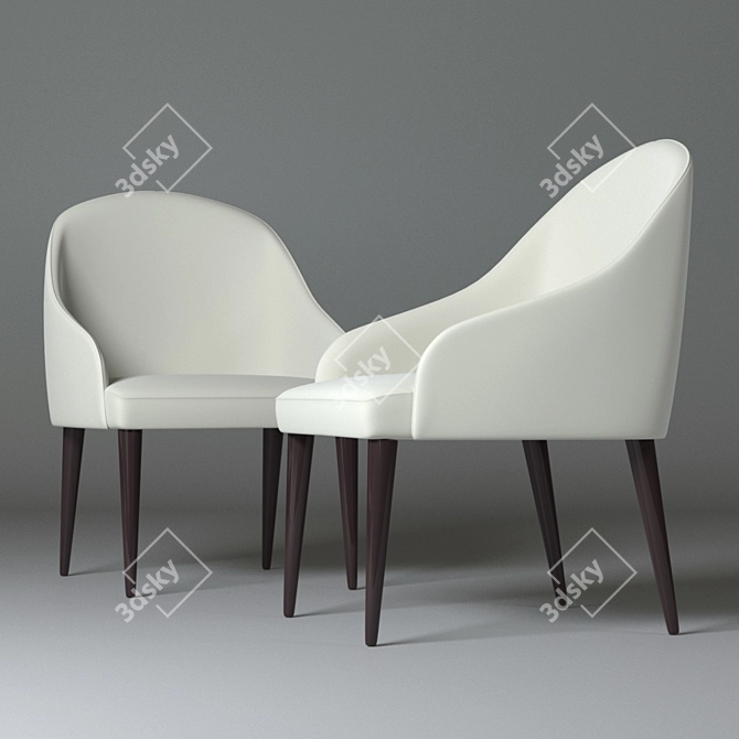 Elegant Judy Armchair 3D model image 3