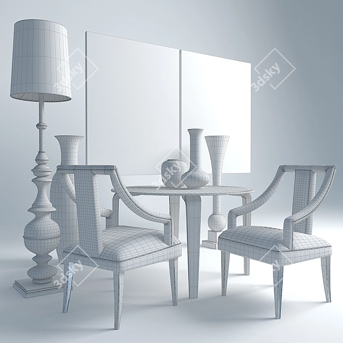 Elevated Armchair: HF14114 MHLiving 3D model image 3
