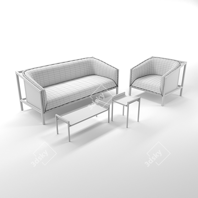 Prop Collection: Exposed Timber Furniture 3D model image 3