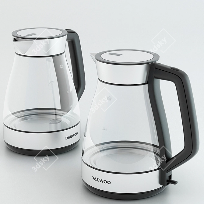 Sleek Daewoo Aqua Kettle 3D model image 1