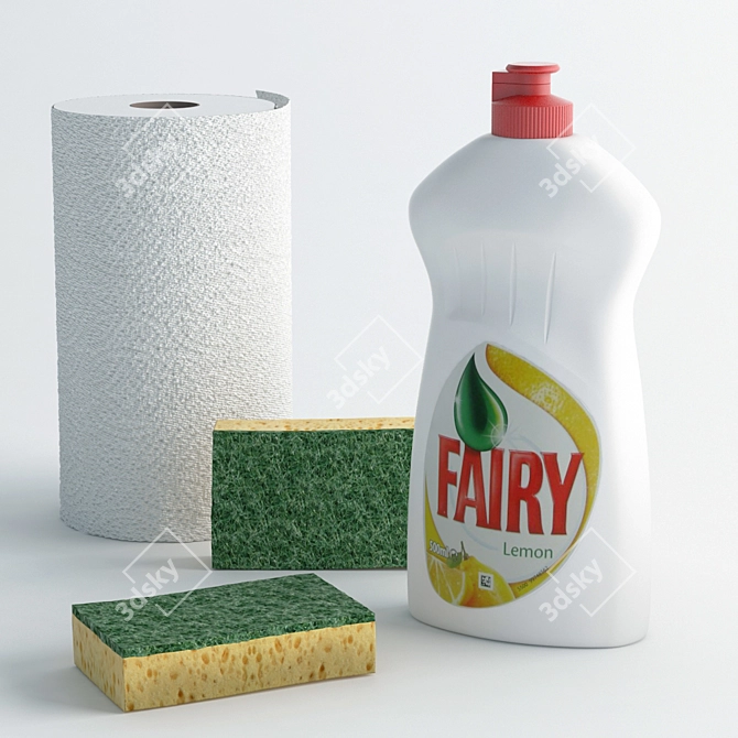 Essential Cleaning Kit 3D model image 1