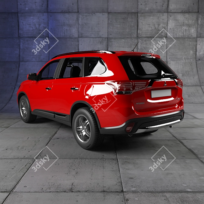 Mitsubishi Outlander: Powerful and Versatile 3D model image 2