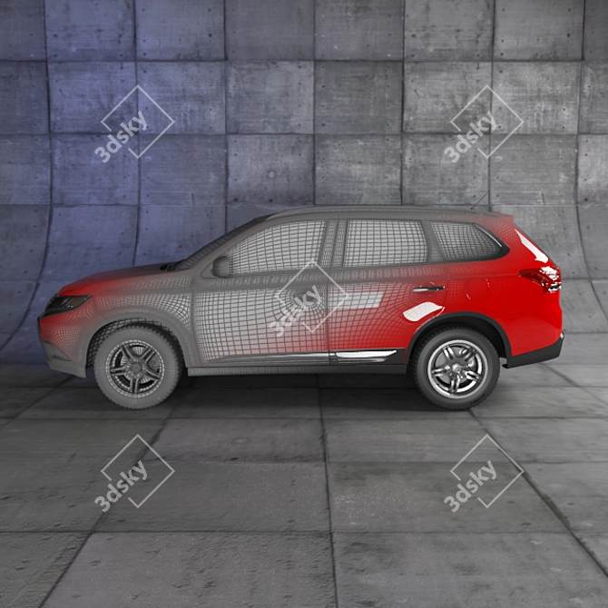 Mitsubishi Outlander: Powerful and Versatile 3D model image 3