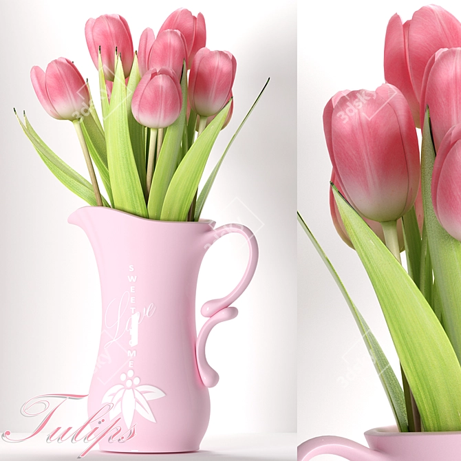 Delightful Tulip 8: Max 2012, 2015 & Obj 3D model image 1