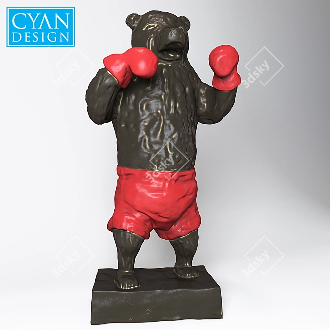 Contemporary Bear Sculpture by Cyan Design 3D model image 2