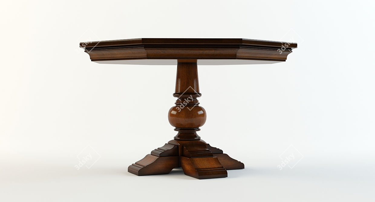 Luxurious Reversible Top Poker Table 3D model image 2