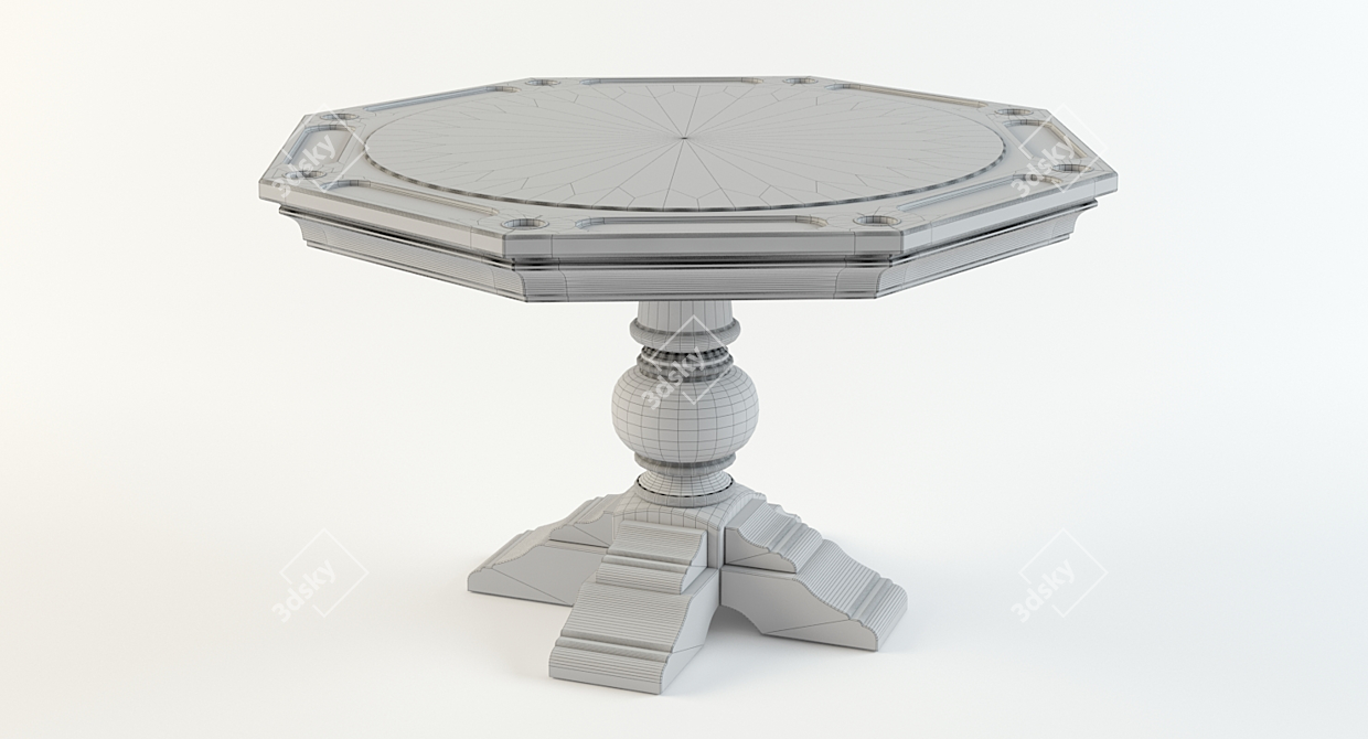 Luxurious Reversible Top Poker Table 3D model image 3