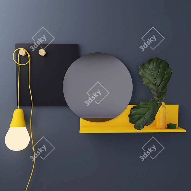 Piers Bonaldo Mirror: Elegant and Versatile 3D model image 1