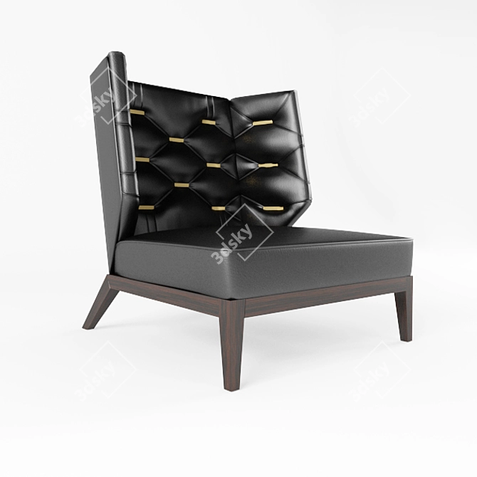 Luxury Berchet Armchair 3D model image 1