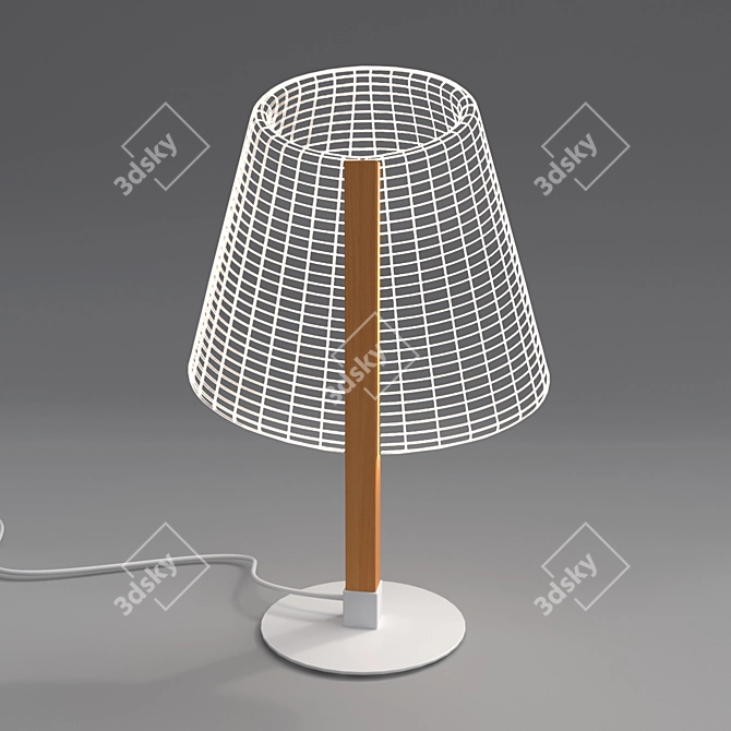 BULBING Classi Lamp: Sleek Flat Design 3D model image 1