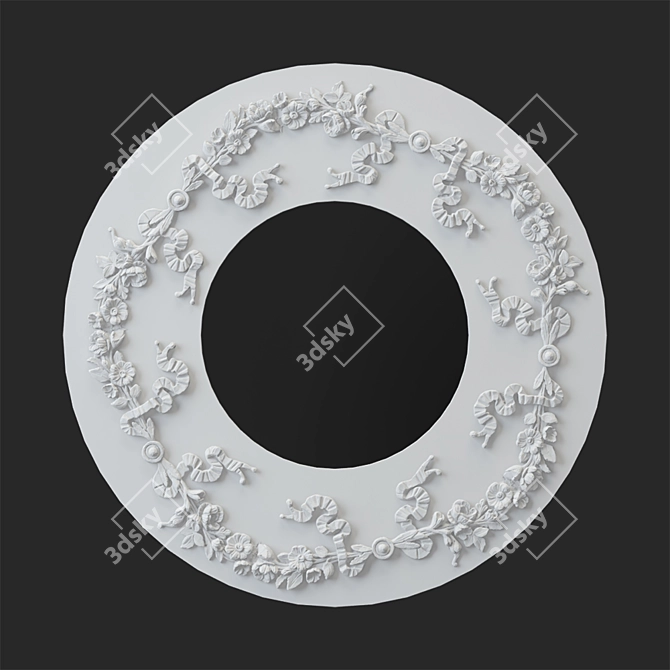 Gypsum Rosette Bladed 53: Exquisite Decoration 3D model image 1