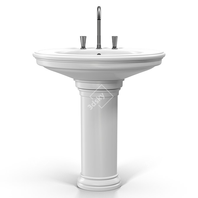 Modern Villeroy&Boch Amadea Sink 3D model image 2