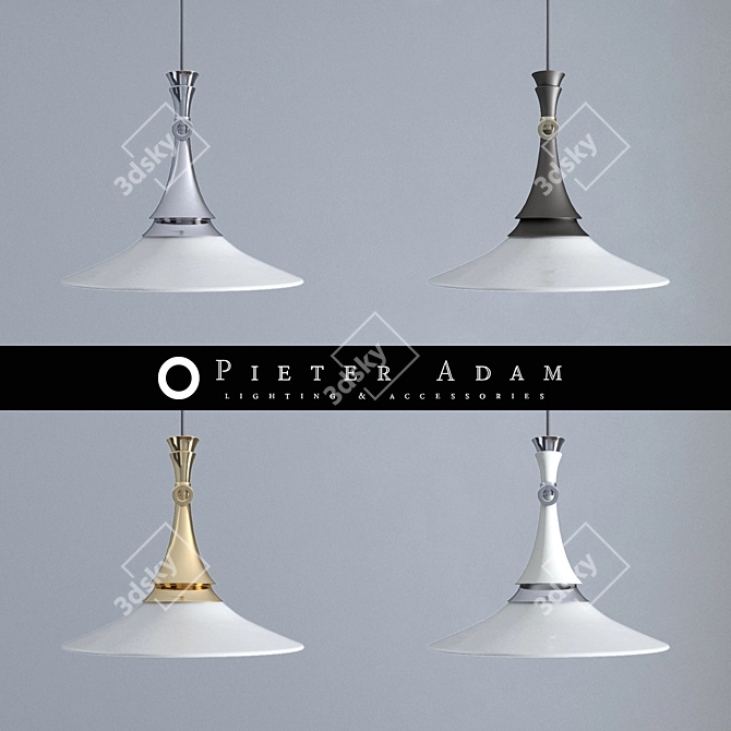 Elegant Dibolo Pendant Lamp 3D model image 1