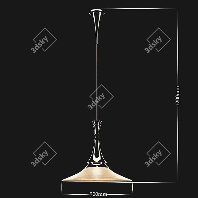 Elegant Dibolo Pendant Lamp 3D model image 2