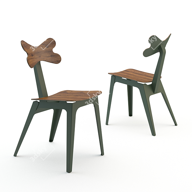 Elegant Cirrina Dining Chair 3D model image 1