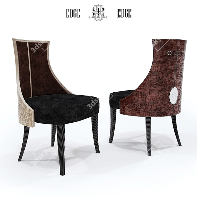 Sleek Edge Chair 3D model image 1