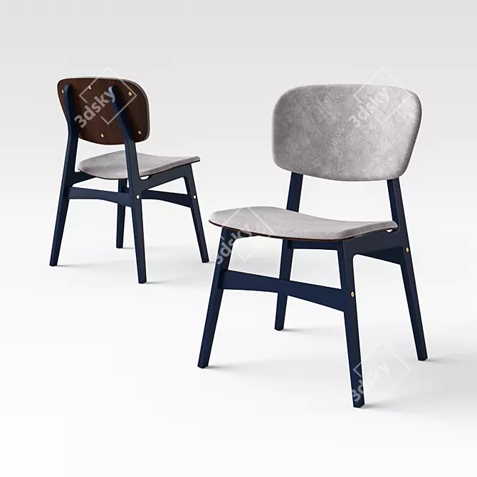 Modern Upholstered Chair SID 3D model image 1