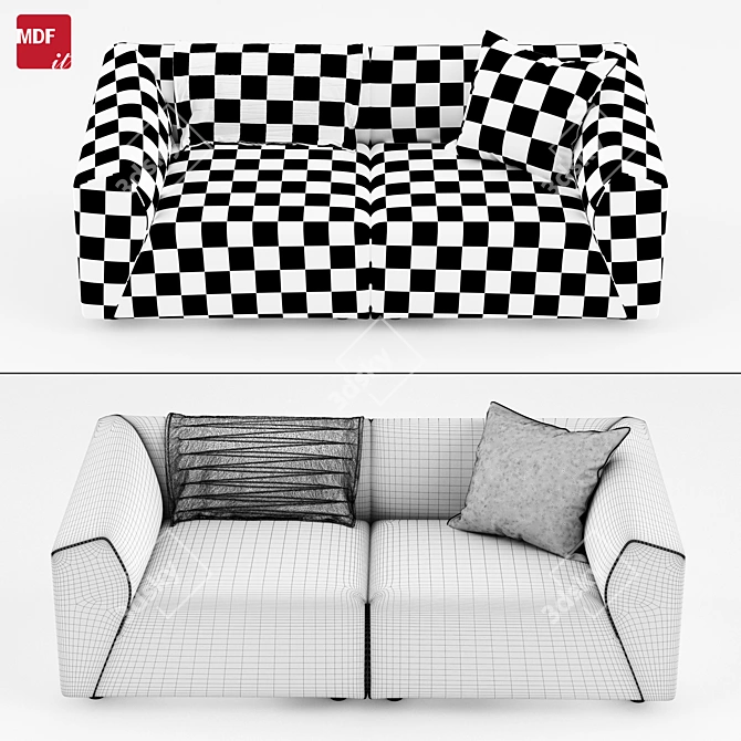 Modular Elegance: Thea Sofa 3D model image 2