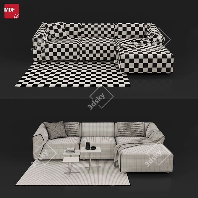 Modular Sofa Set "Thea" by MDF Italia 3D model image 3