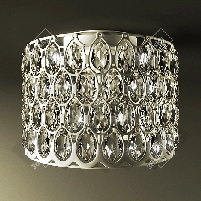 Sleek Ruby Flushmount Lighting Fixture 3D model image 1