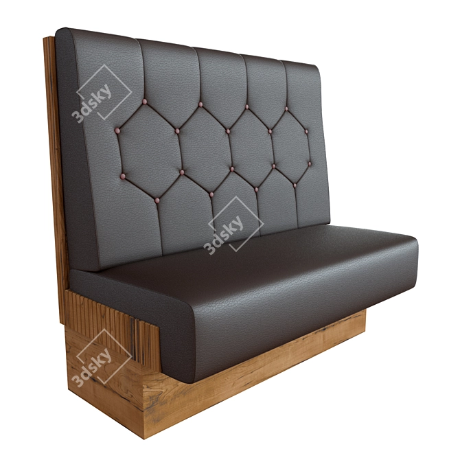 Elegant Booth Seating for Restaurants 3D model image 1