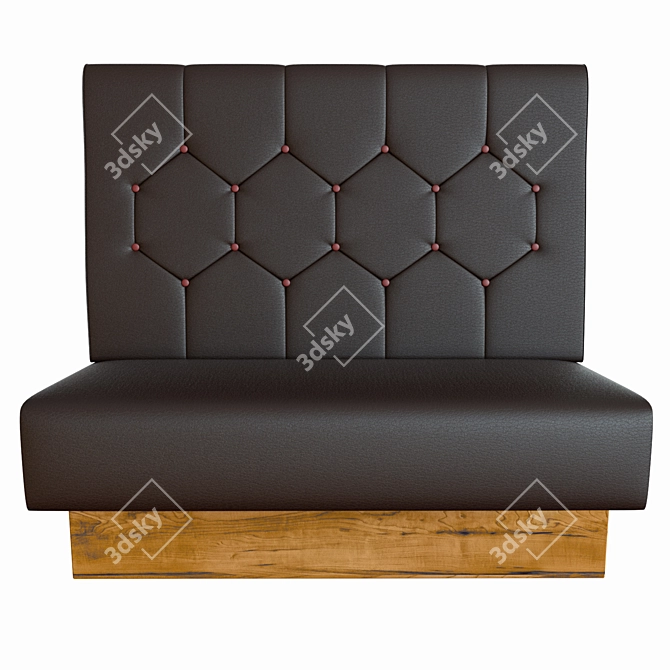 Elegant Booth Seating for Restaurants 3D model image 2