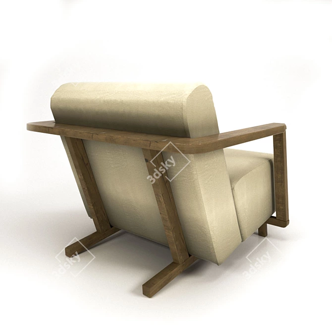 Ossau Armchair - Elegant Comfort 3D model image 3