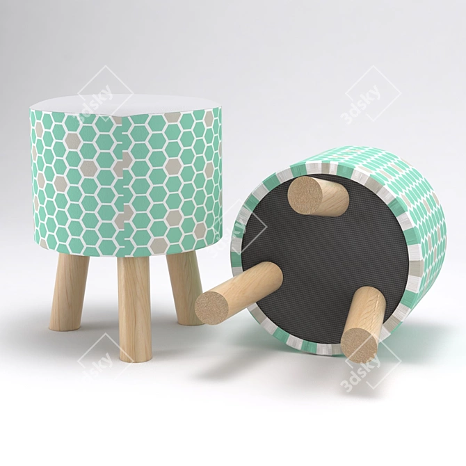 Nordic Poly Stool 3D model image 2