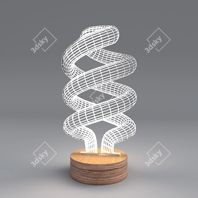 Spiral Illumination: Sleek and Stylish 3D model image 1