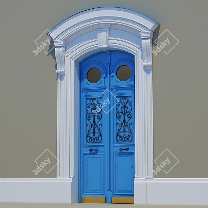 Elegant Entryway Door 3D model image 2