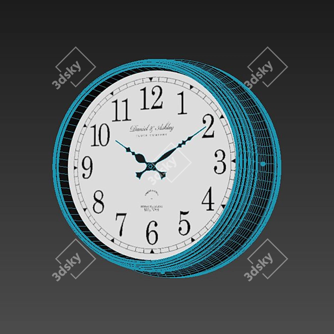 Elegant Eichholtz Bond Clock 45cm 3D model image 2