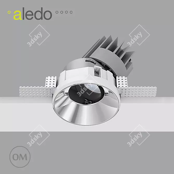 Aledo PLUS 100: Modular Round Turnable LED Light 3D model image 1