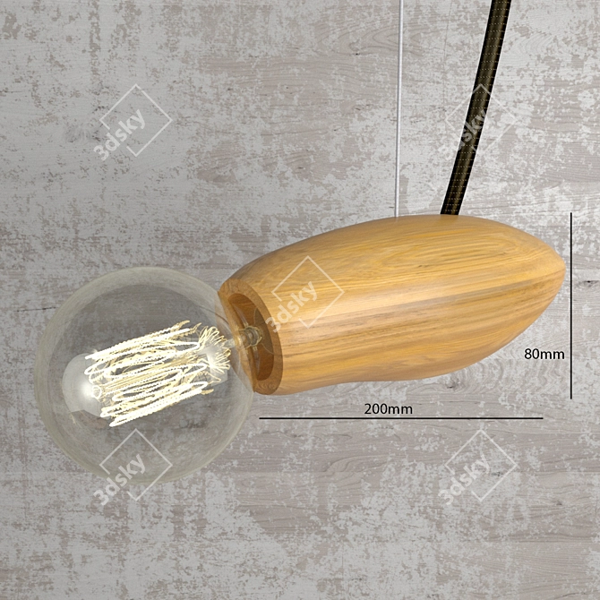 Buzzing Wood Bee Lamp 3D model image 2