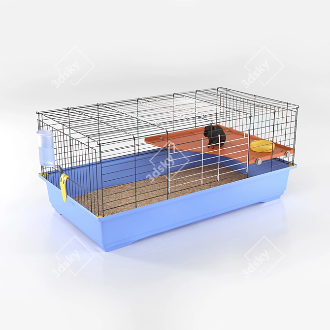 Adorable Skinny Guinea Pig- Sirius| IMAC Easy 100 Cage 3D model image 1