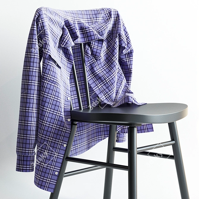 Men's Shirts Set & IKEA NORRARYD Chair 3D model image 1